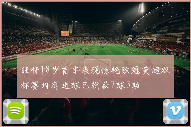 旺仔18岁首季表现惊艳欧冠英超双杯赛均有进球已斩获7球3助